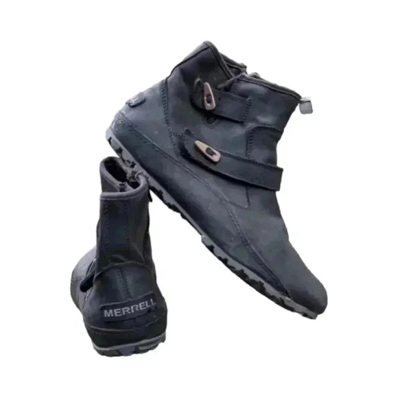 Merrell Shoes - Merrell Women's Haven Duo Waterproof Black Ankle Booties w/ Side Zipper Size 6.5